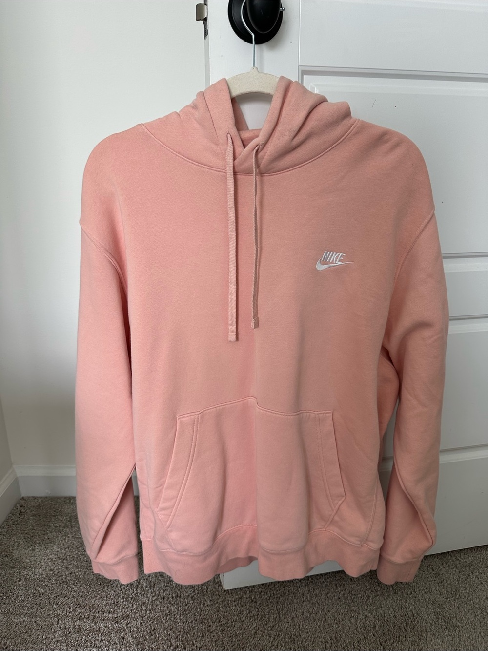 salmon pink nike hoodie